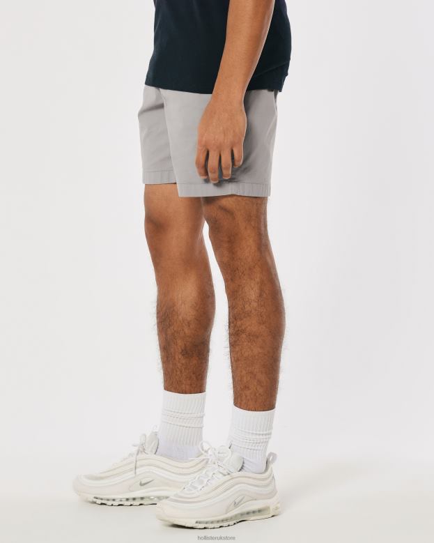 Bottoms Hollister Men Twill Jogger Shorts 7\\ 488201145 Grey